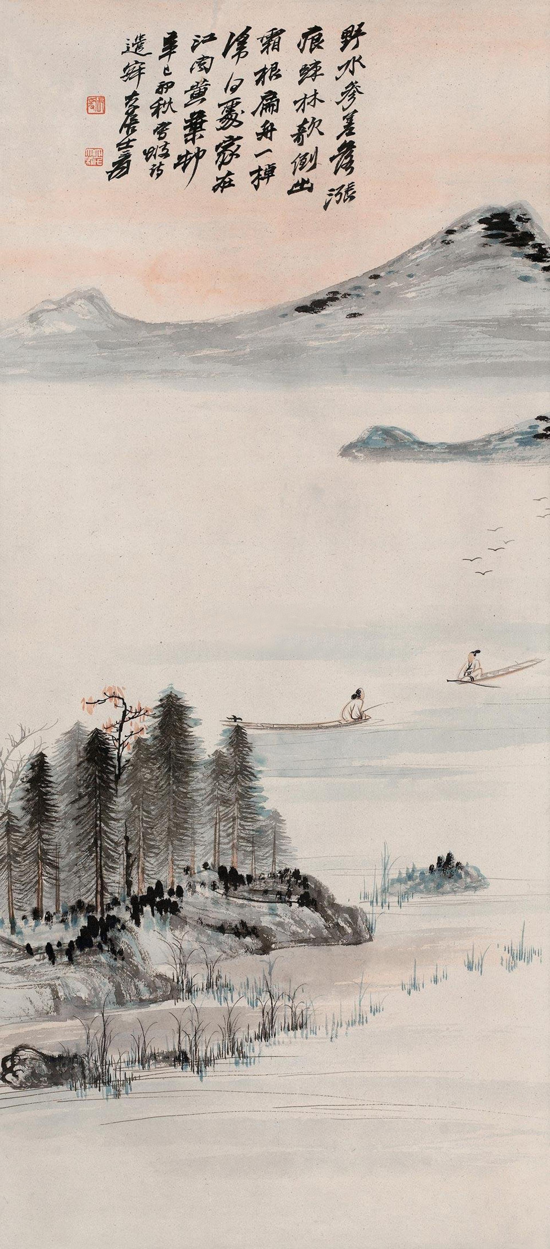名画390 张大千《山水国画系列36幅》_张大千山水画100幅欣赏