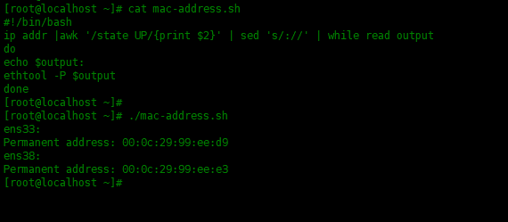 Shell脚本 – 查看网络接口信息Shell脚本 – 查看网络接口信息