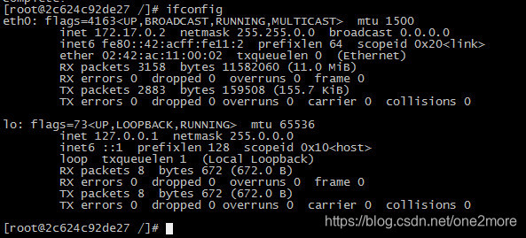 ifconfig本机查看网卡信息