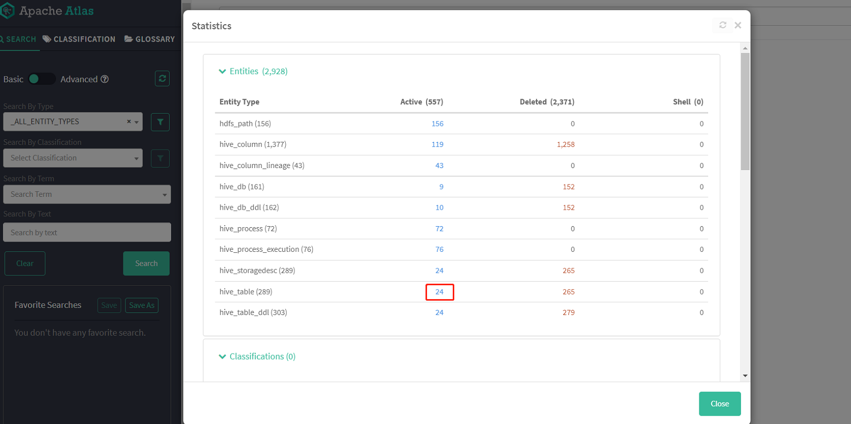 Atlas2.2.0编译、安装及使用(集成ElasticSearch，导入Hive数据)