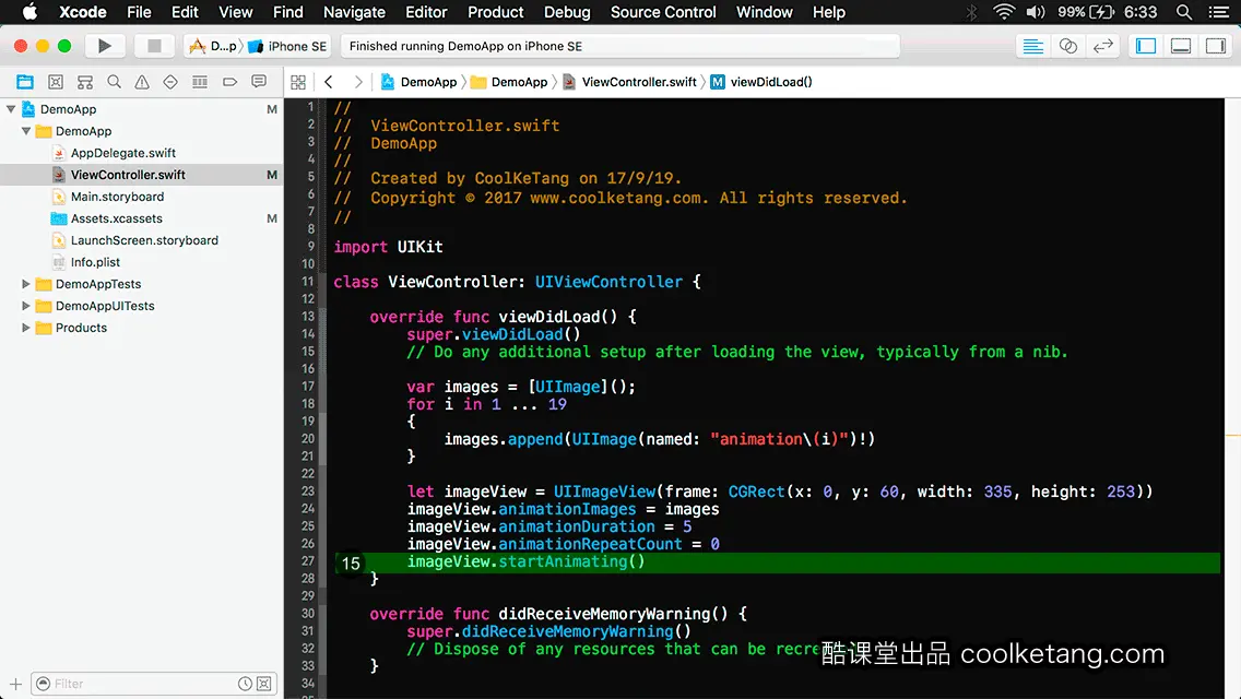 互动教程 for Xcode9 & Swift4-酷课堂