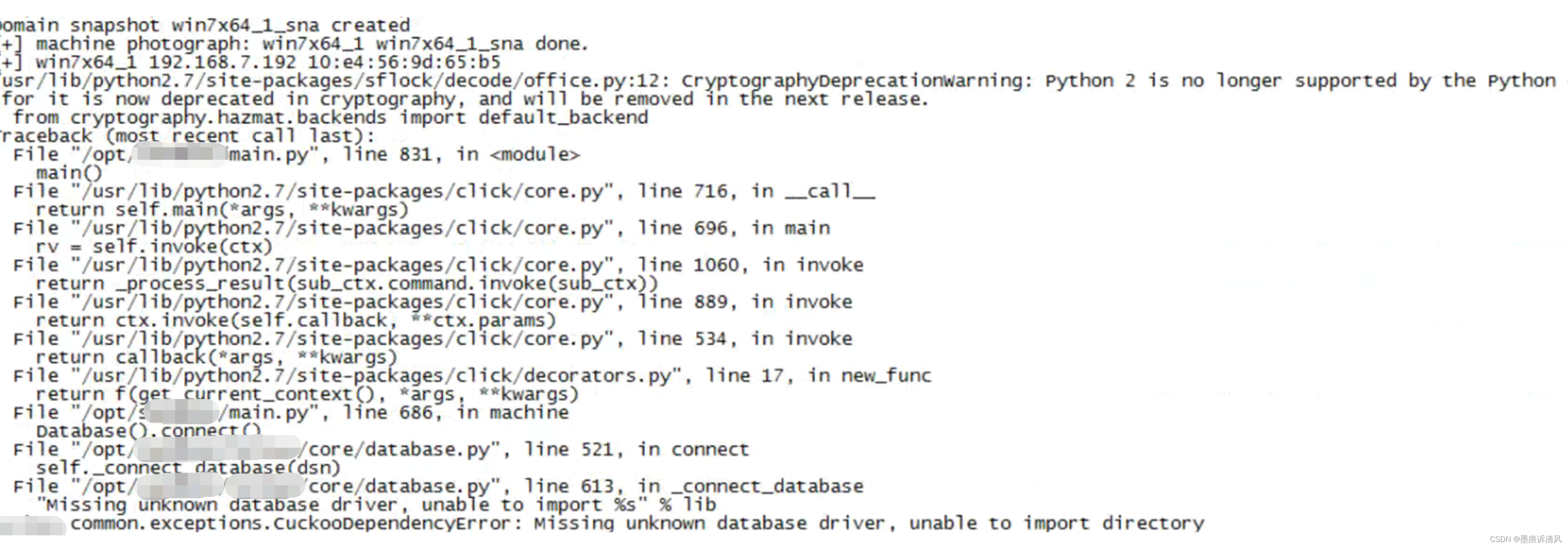 报错信息Missing unknown database driver(MySQLdb模块)_midway unknown database ...