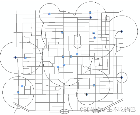 图 21  已有超市缓冲区