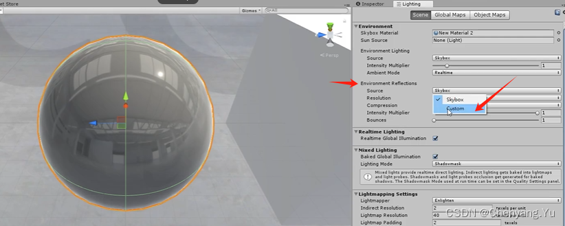 物体的反射源选项