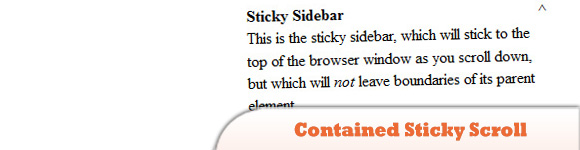 包含粘性滚动演示