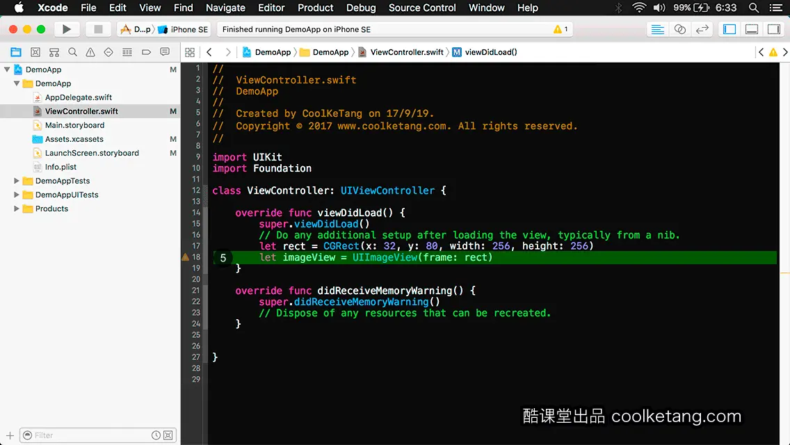 互动教程 for Xcode9 & Swift4-酷课堂