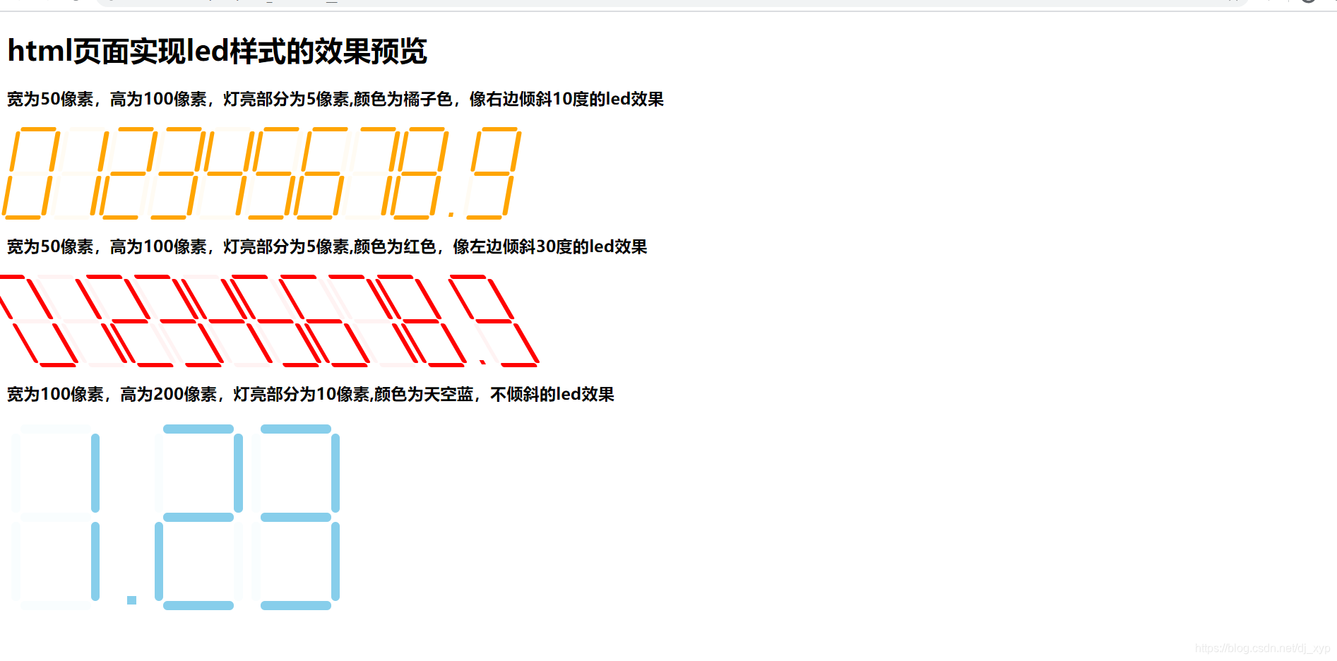 Led Html html前端实现led样式数字的效果(数码管效果展示数据)_网页led数字代码-CSDN博客