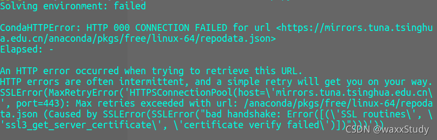 Anaconda出现CondaHTTPError: HTTP 000 CONNECTION FAILED for url-CSDN博客