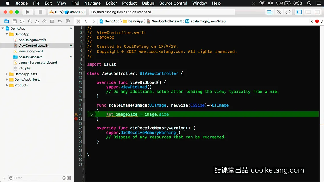 互动教程 for Xcode9 & Swift4-酷课堂