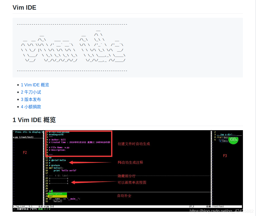vim IED