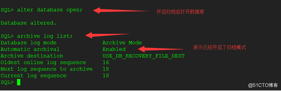 oracle 11g的归档开启和关闭