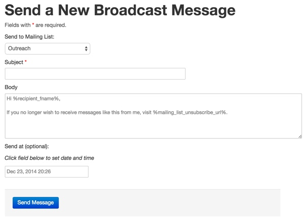 ListApp发送新消息