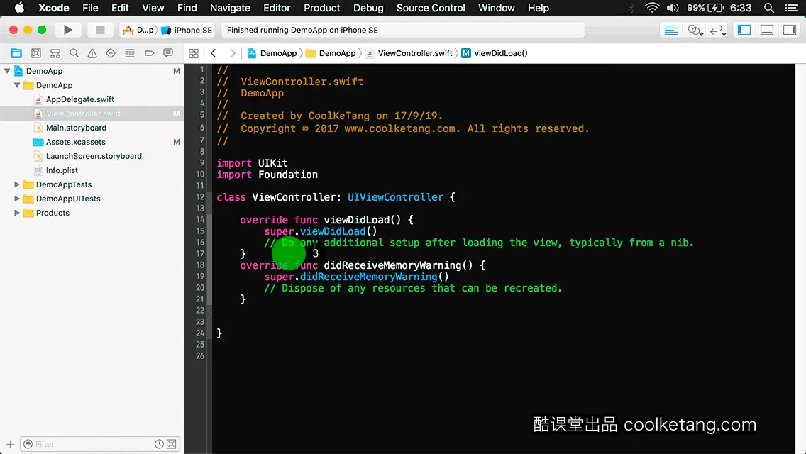 互动教程 for Xcode9 & Swift4-酷课堂