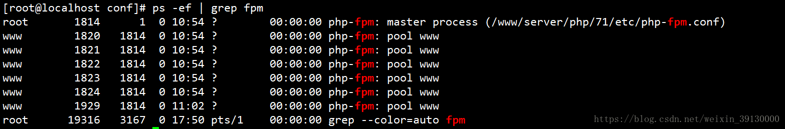 php-fpm进程