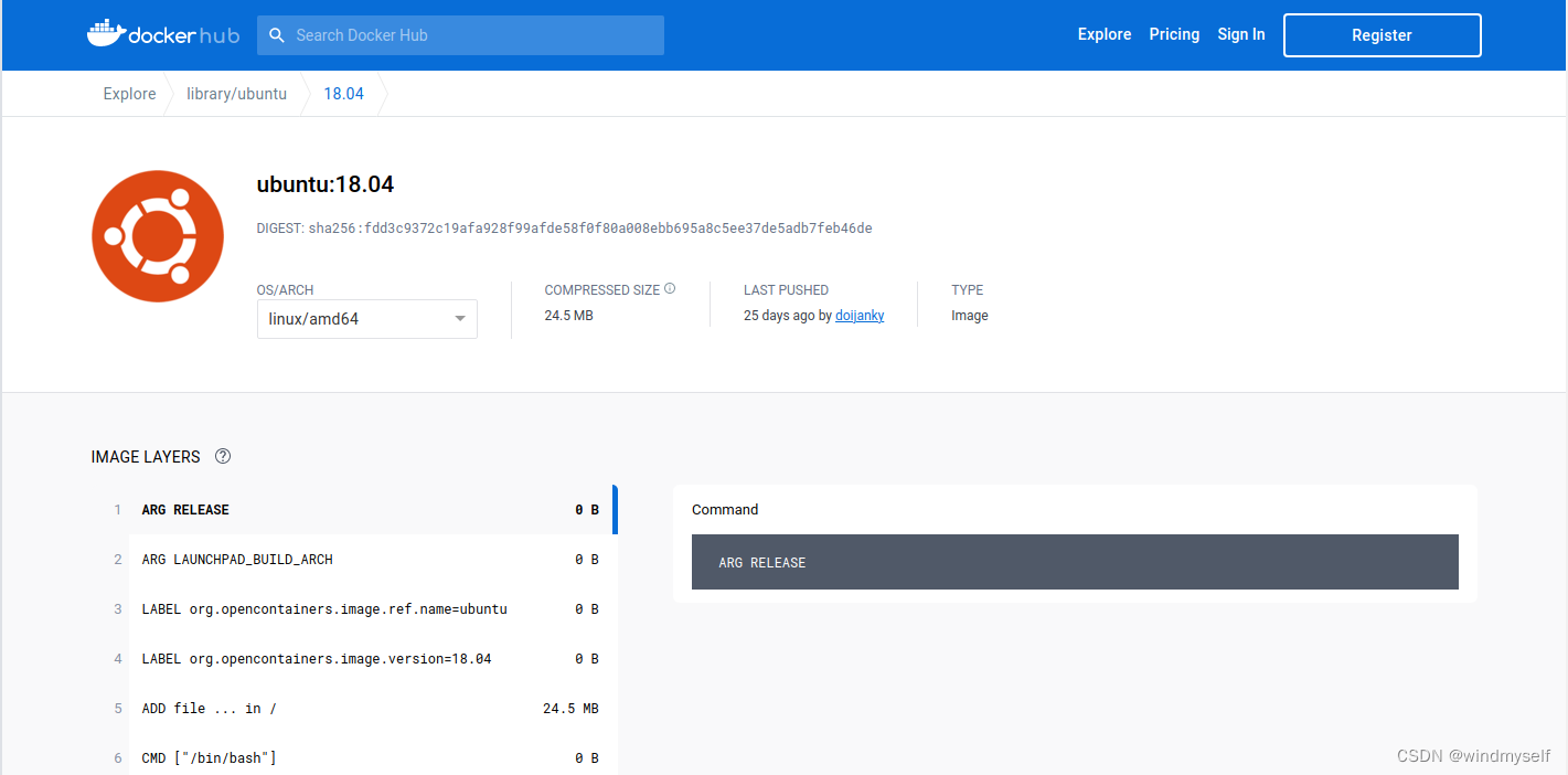 找到需要拉取的镜像,记得选择正确的系统架构!