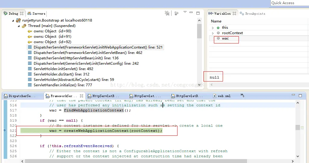 上下文项目启动时会调用createWebApplicationContext()方法