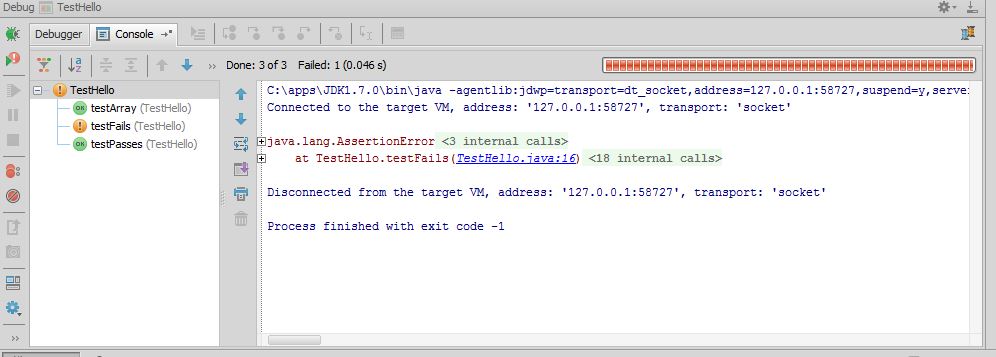 JUnit Debugging