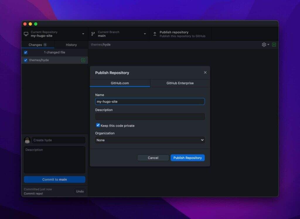 发布你的 GitHub 仓库