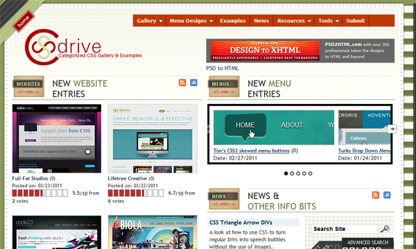 25 Best CSS Web Design Showcase Directories