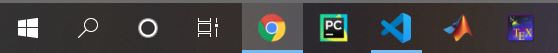 我的操作栏，最常用的是vscode还有pycharm