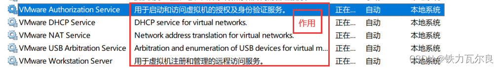VMware的选项