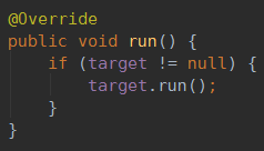Thread 中 run 方法的实现