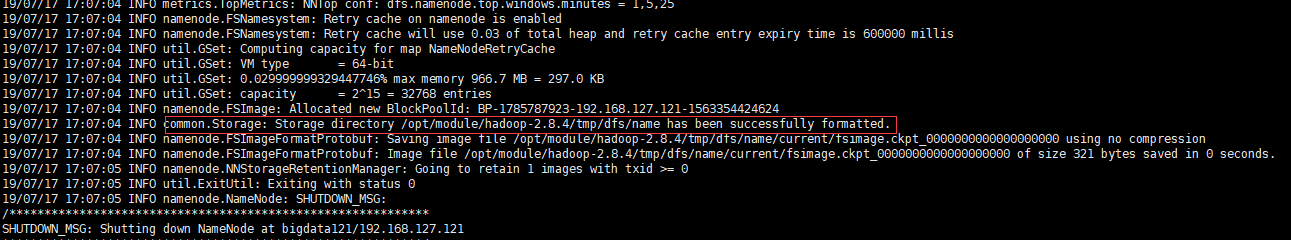 验证格式化成功