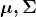 \boldsymbol {\mu,\Sigma}