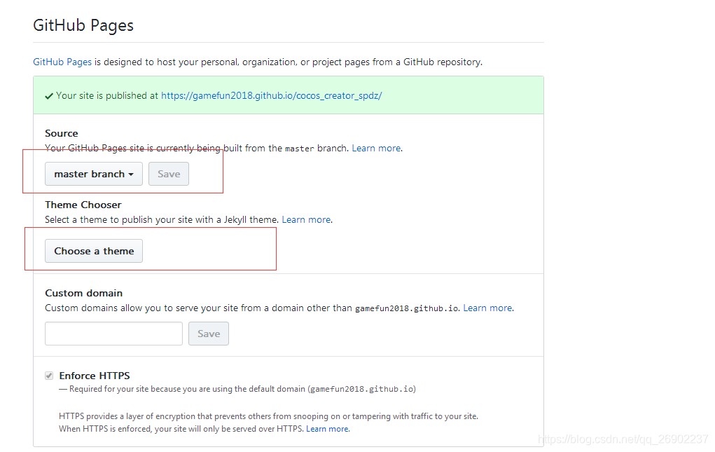 github setting pages