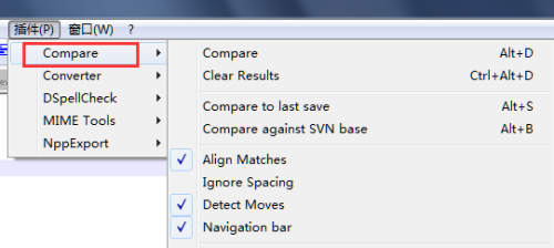 NotePad++安装compare插件