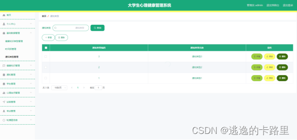 图5.3通知类型管理界面