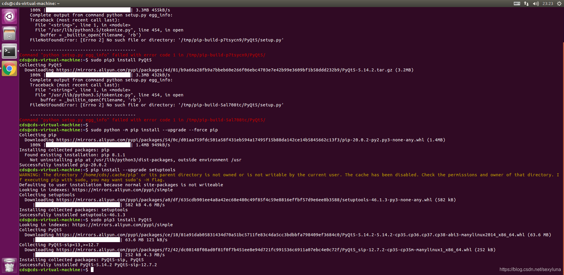 使用pip安装报错:Command "python setup.py egg_info" failed with error code 1 ...