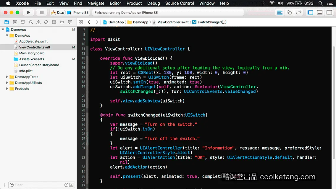 互动教程 for Xcode9 & Swift4-酷课堂