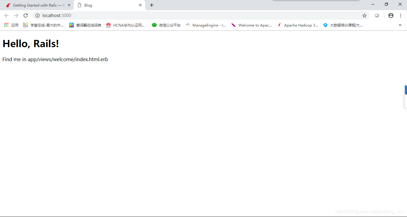 Rails Html Rails的第一个页面--Hello,Rails!_rails工程默认第一个页面在哪里-CSDN博客