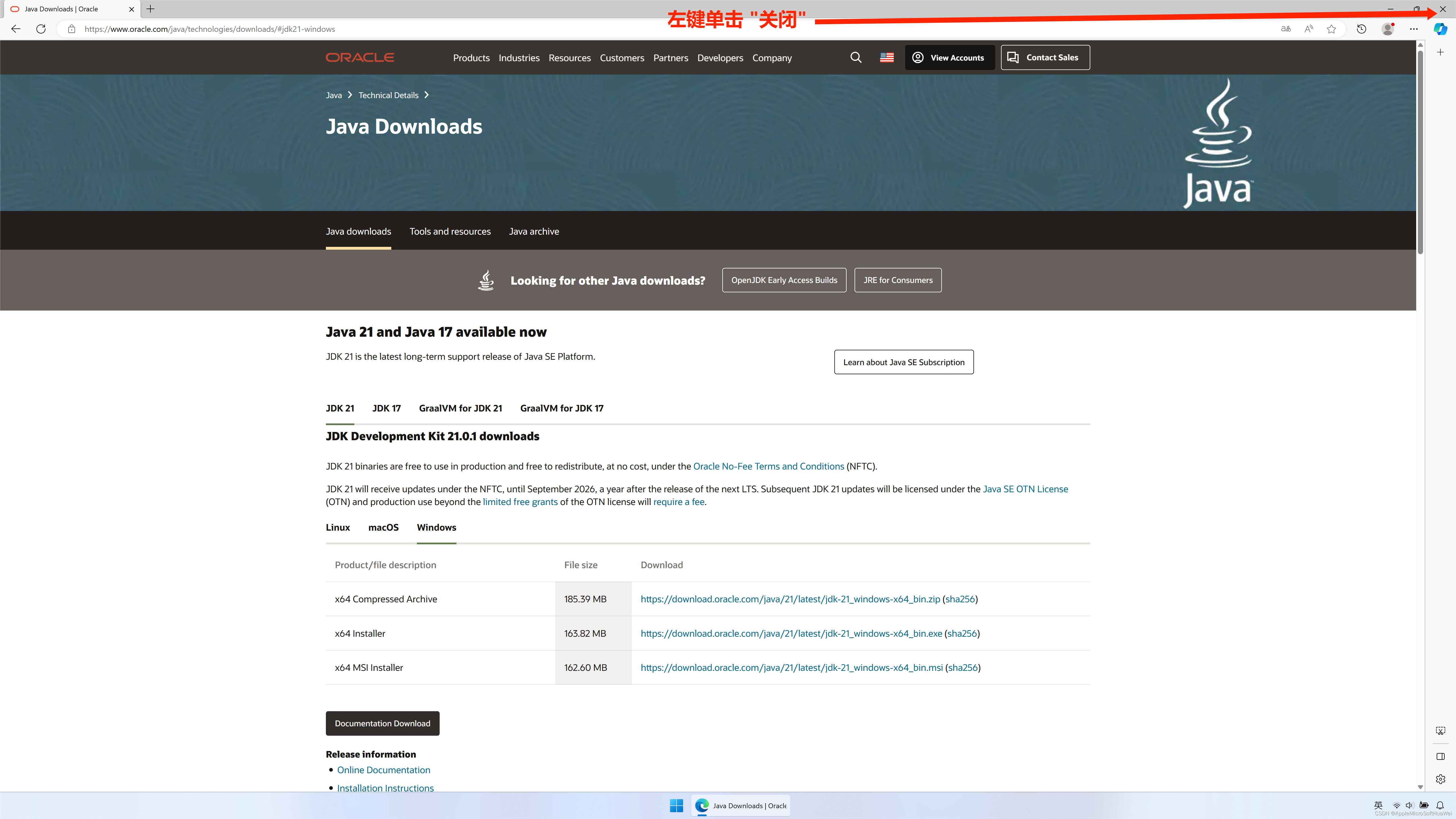 Java Development Kit (JDK21) 下载、解压、配置_jdk21下载-CSDN博客