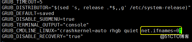 20190108在CentOS7中修改网卡名为 eth0