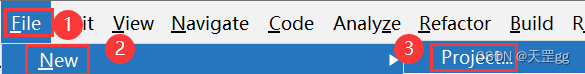 IDEA-File-》New-》Project