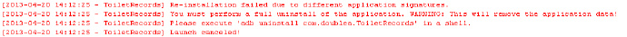 问题Re-installation <wbr>failed <wbr>due <wbr>to <wbr>different <wbr>application <wbr>signatures