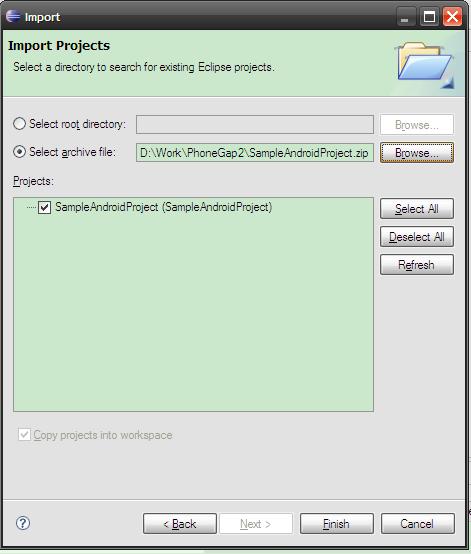 图 12:导入 Archive 文件