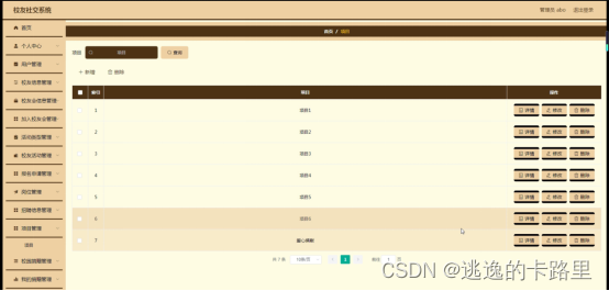 图5-15项目管理界面图