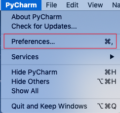 打开Preferences