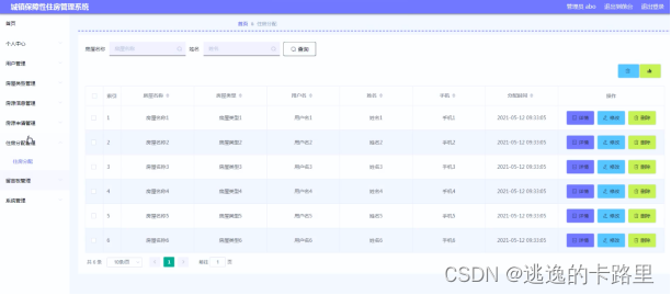 图5.5 住房分配界面