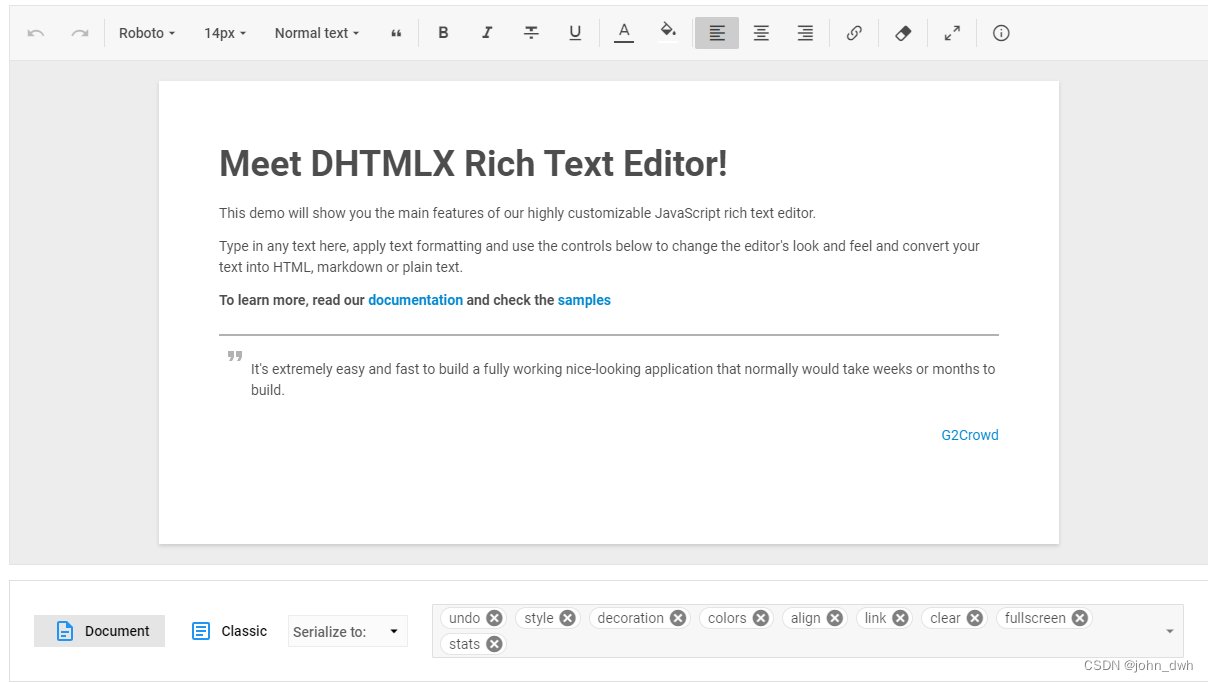 1.1.4:DHTMLX Rich Text|JavaScript/HTML Rich Text Editor-CSDN博客