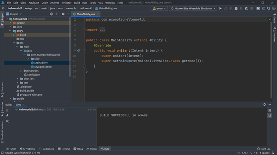 萌新初次使用DevEco Studio打开模拟机运行helloworld