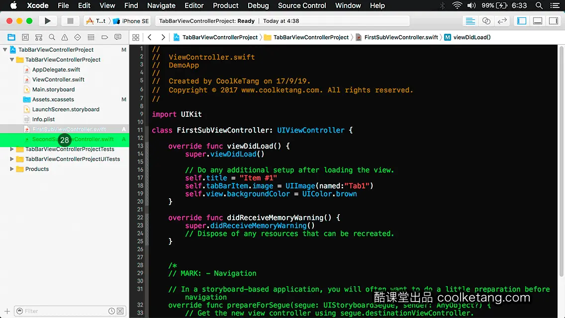 互动教程 for Xcode9 & Swift4-酷课堂