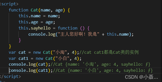 JavaScript构造函数_js创建cat对象-CSDN博客