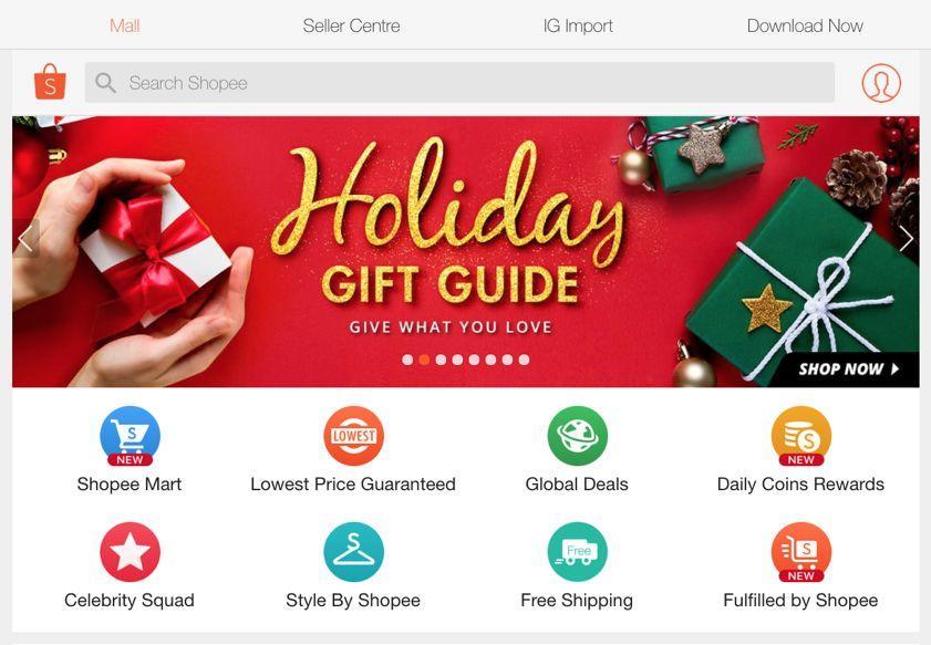 图 1  Shopee 电商平台展示图
