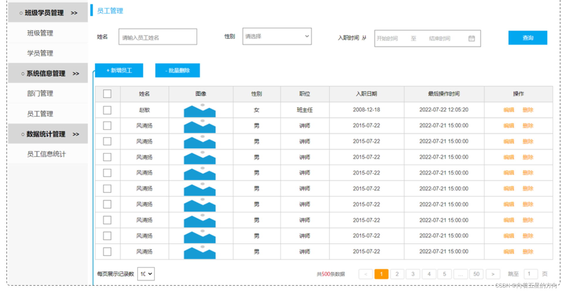 Javaweb之SpringBootWeb案例员工管理分页查询的详细解析_分页查询