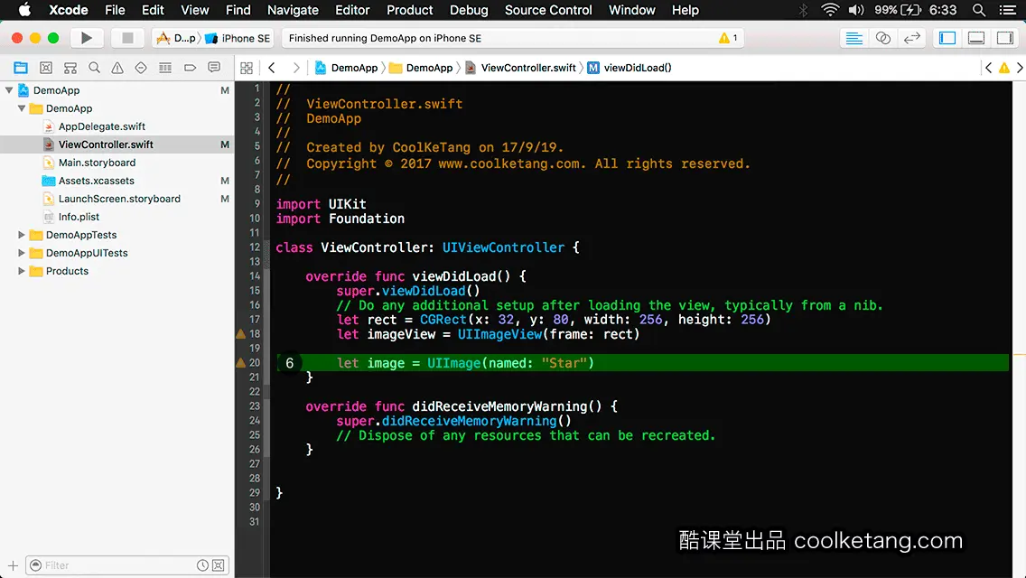 互动教程 for Xcode9 & Swift4-酷课堂