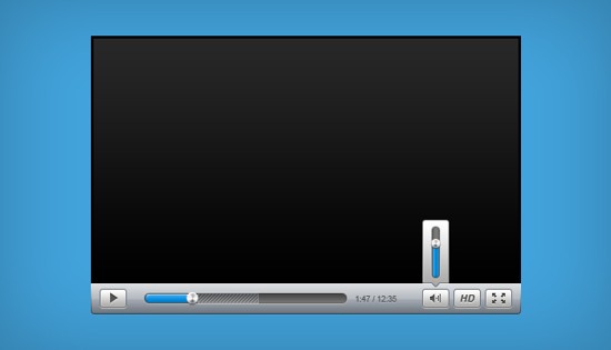 free video player psd ui for designers